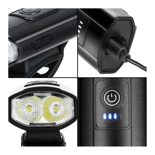 💡🚲 Luz Delantera Recargable 600 Lúmenes - Imagen 2