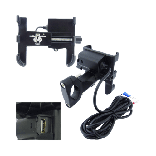 Soporte celular Aluminio con Cargador USB - Imagen 3